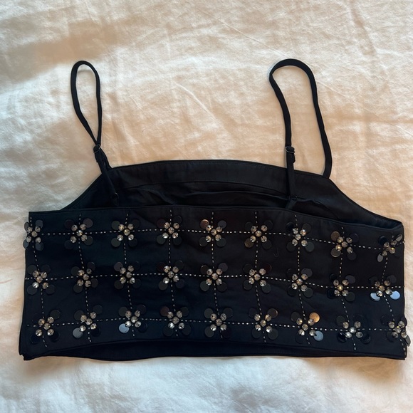 & Other Stories Embroidered Sequin Crop Top | NWT | EU 38 / US 6 - Picture 6 of 6